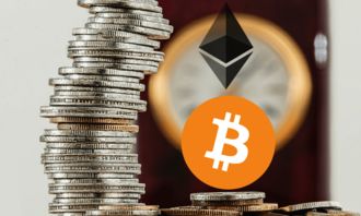 Illustration of a Bitcoin miner in operation